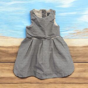 Janie and Jack Santorini Sunset 6-12 Months Navy/White Nautical Stripe Dress